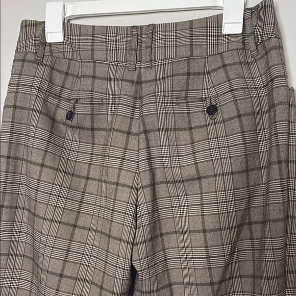 Michael Kors Women's Brown Plaid Pants - Picture 2 of 8
